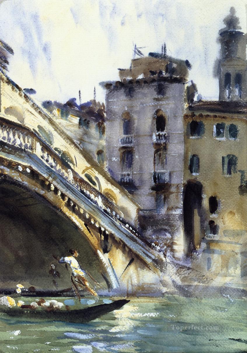 El Rialto John Singer Sargent Venecia Pintura al óleo
